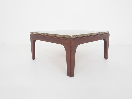 Image 1 of Mid Century Fossiel Stenen Salontafel