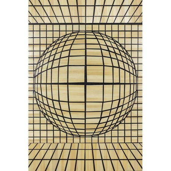 Image 1 of Vintage kinetisch paneel in stro-marqueterie