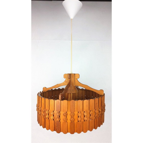 Image 1 of Vintage scandinavisch grenen hanglamp 1960