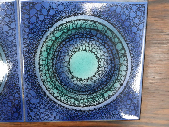 Image 1 of Vintage salontafel palissander keramiek