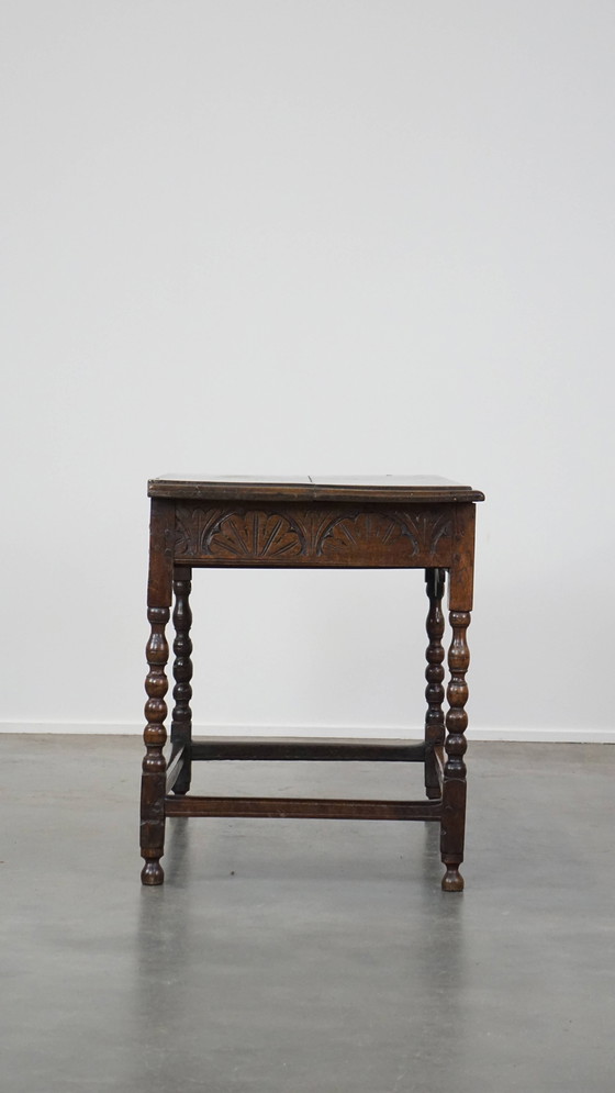 Image 1 of Eikenhouten Side Table/ Haltafel