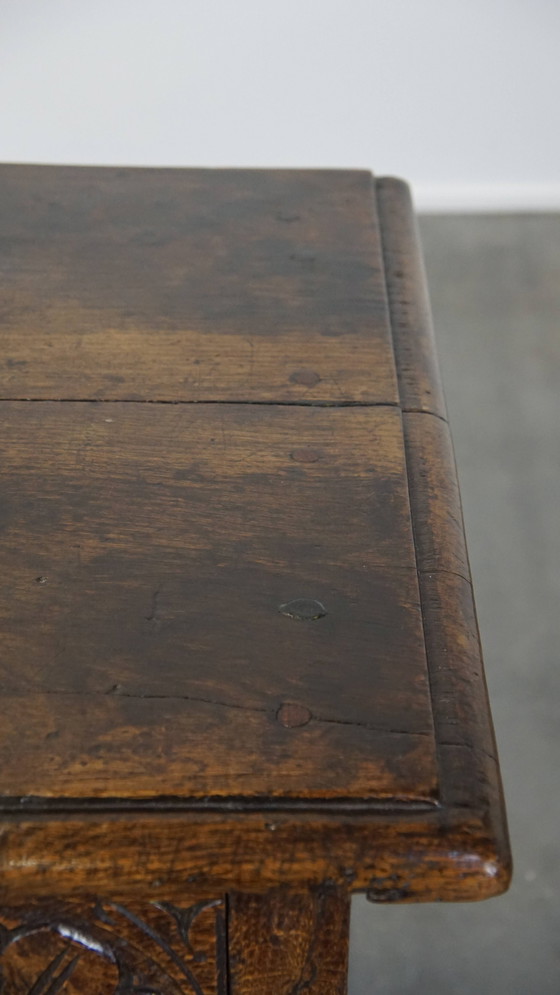 Image 1 of Eikenhouten Side Table/ Haltafel