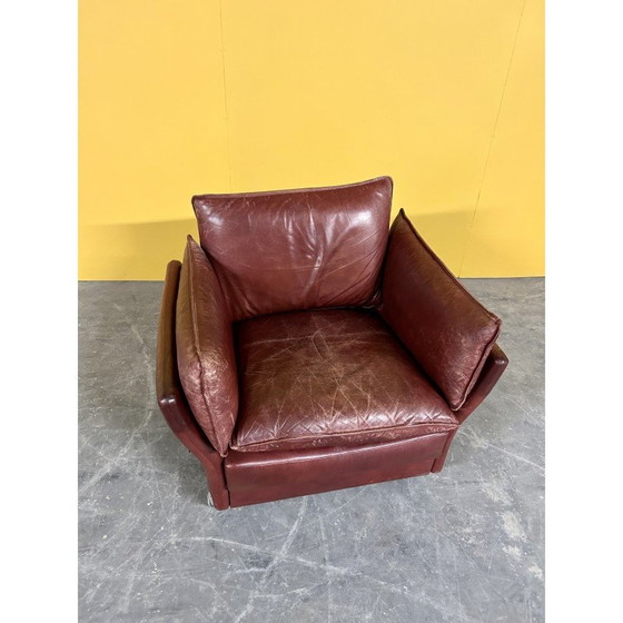 Image 1 of Deense vintage roodleren fauteuil van Svend Skipper, jaren 1970