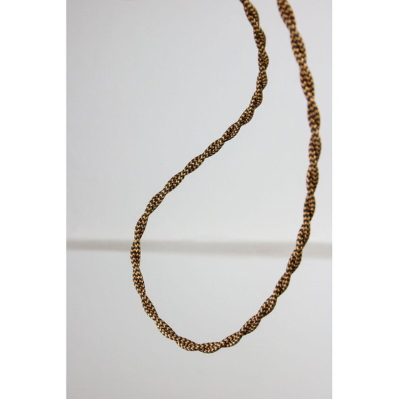 Image 1 of Paar vintage hangers van glas en messing