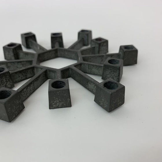 Image 1 of Vintage gietijzeren kandelaar van Jens H. Quistgaard voor Paro, Denemarken 1960