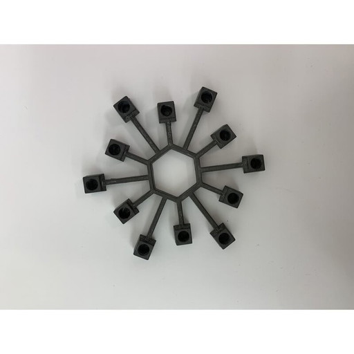 Vintage gietijzeren kandelaar van Jens H. Quistgaard voor Paro, Denemarken 1960