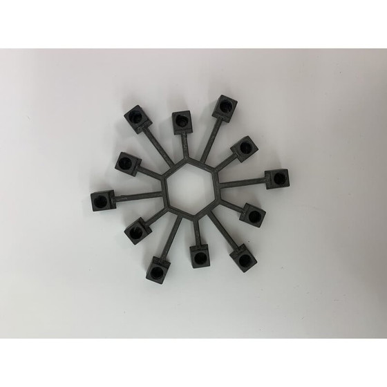 Image 1 of Vintage gietijzeren kandelaar van Jens H. Quistgaard voor Paro, Denemarken 1960