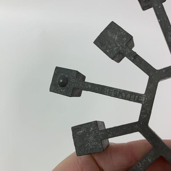 Image 1 of Vintage gietijzeren kandelaar van Jens H. Quistgaard voor Paro, Denemarken 1960