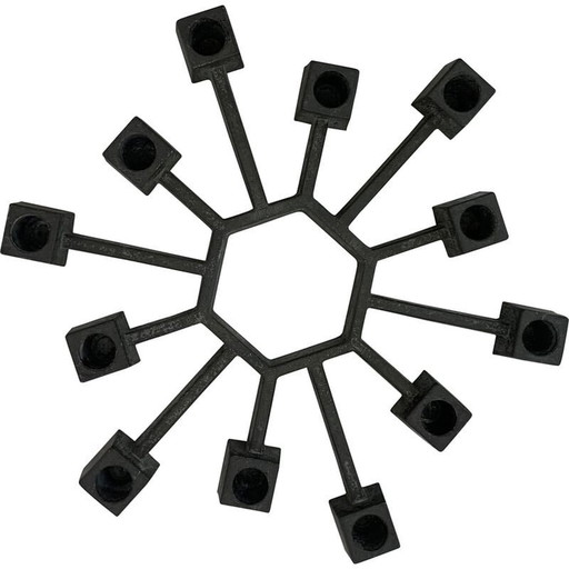 Vintage gietijzeren kandelaar van Jens H. Quistgaard voor Paro, Denemarken 1960