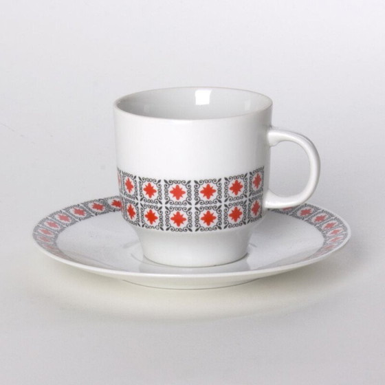 Image 1 of Vintage porseleinen koffieset, Tsjechoslowakije 1960