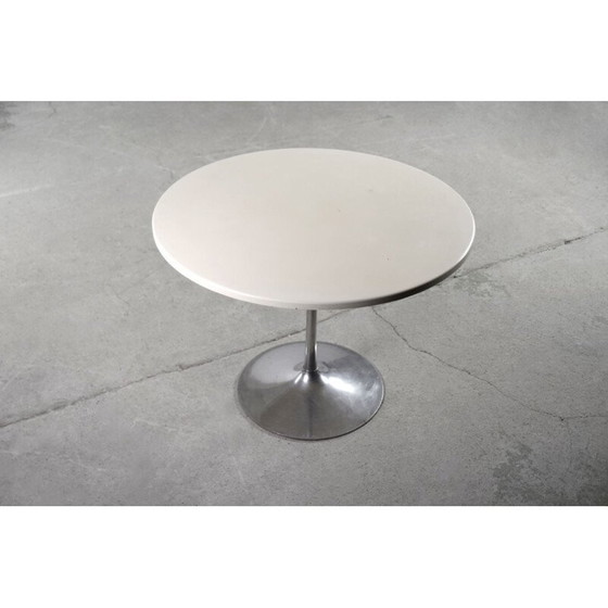 Image 1 of Scandinavische ronde vintage tafel in metalen tulp, 1970