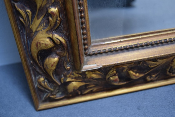 Image 1 of Art Deco wandspiegel van hout, jaren 1930.