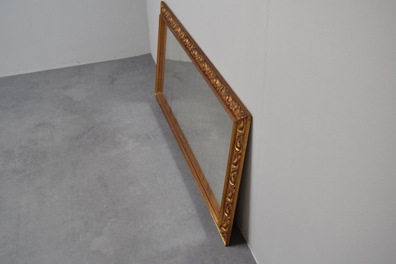 Image 1 of Art Deco wandspiegel van hout, jaren 1930.