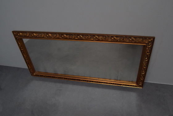 Image 1 of Art Deco wandspiegel van hout, jaren 1930.