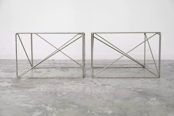 Image 1 of Gelijkbenige bijzettafels van Max Sauze, 1970.