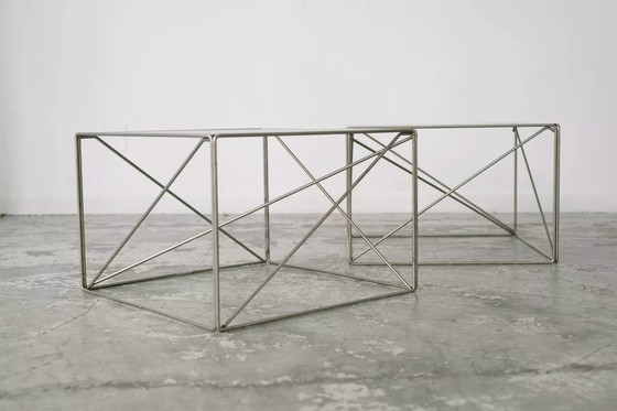 Image 1 of Gelijkbenige bijzettafels van Max Sauze, 1970.