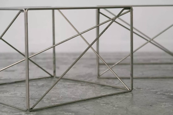 Image 1 of Gelijkbenige bijzettafels van Max Sauze, 1970.