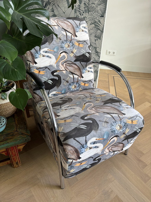 Woood fauteuil gerefurbished