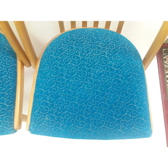 Image 1 of Set van 4 vintage beukenhouten stoelen van Antonín Šuman voor Ton Bystřice pod Hostýnem, Tsjecho-Slowakije 1960