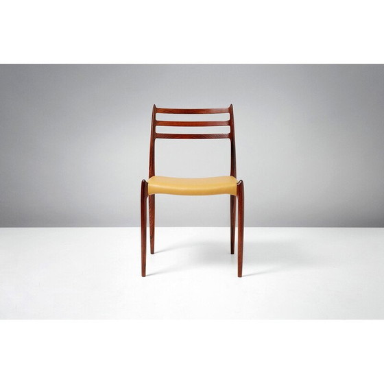 Image 1 of Set van 8 vintage eetkamerstoelen, palissander, model 78, 1962