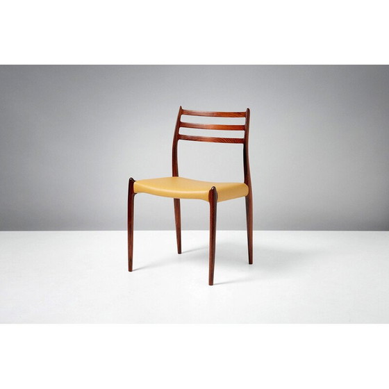 Image 1 of Set van 8 vintage eetkamerstoelen, palissander, model 78, 1962