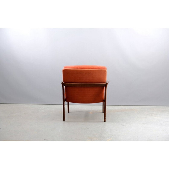 Image 1 of Vintage rood leren fauteuil van Walter Knoll, Duitsland 1960