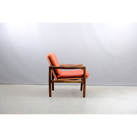 Image 1 of Vintage rood leren fauteuil van Walter Knoll, Duitsland 1960