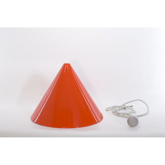 Image 1 of Vintage wit geëmailleerde hanglamp van Arne Jacobsen voor Louis Poulsen, Denemarken 1950