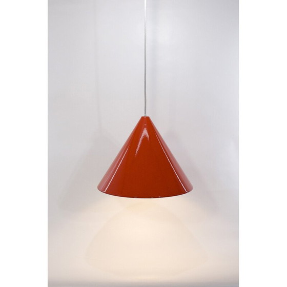 Image 1 of Vintage wit geëmailleerde hanglamp van Arne Jacobsen voor Louis Poulsen, Denemarken 1950