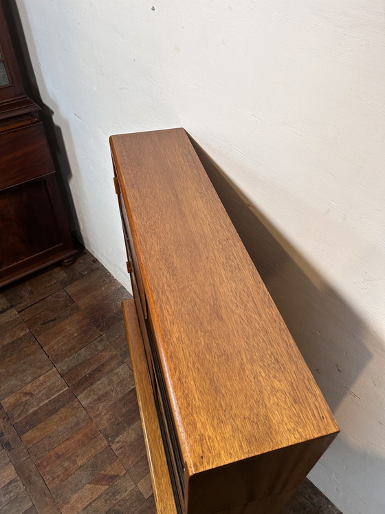 Image 1 of Mid century retro vintage teakhouten stapelboekenkast