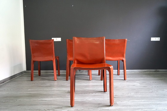 Image 1 of Eetkamerstoelen van Cab Mario Bellini voor Cassina, 4 . set