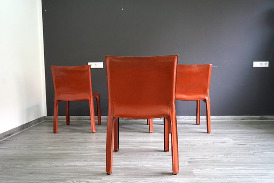 Image 1 of Eetkamerstoelen van Cab Mario Bellini voor Cassina, 4 . set