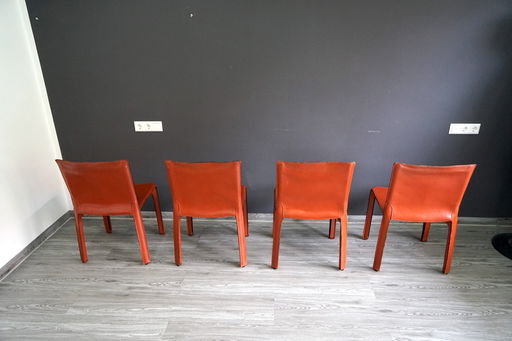 Eetkamerstoelen van Cab Mario Bellini voor Cassina, 4 . set