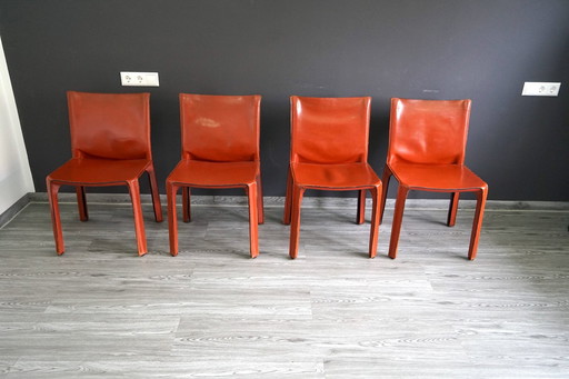 Eetkamerstoelen van Cab Mario Bellini voor Cassina, 4 . set