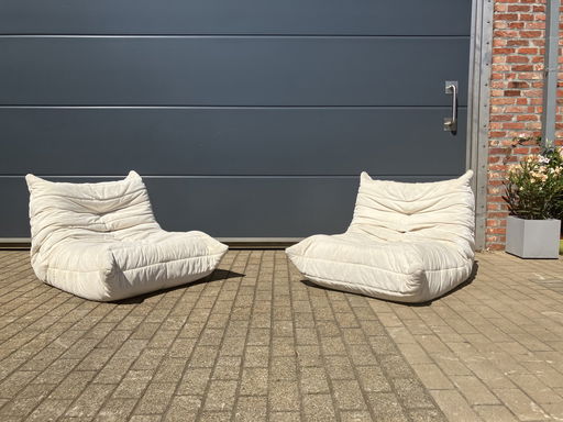 Authentieke Ligne Roset Togo Setje In De Originele Bekleding (Jan. 1988) Topstaat!!