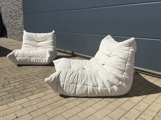 Image 1 of Authentieke Ligne Roset Togo Setje In De Originele Bekleding (Jan. 1988) Topstaat!!