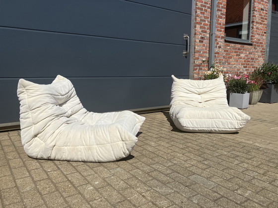 Image 1 of Authentieke Ligne Roset Togo Setje In De Originele Bekleding (Jan. 1988) Topstaat!!