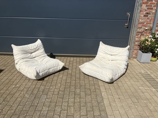 Authentieke Ligne Roset Togo Setje In De Originele Bekleding (Jan. 1988) Topstaat!!