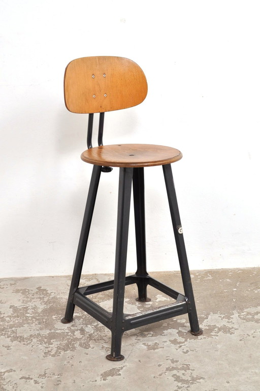 Vintage Barkruk In Bauhaus Stijl