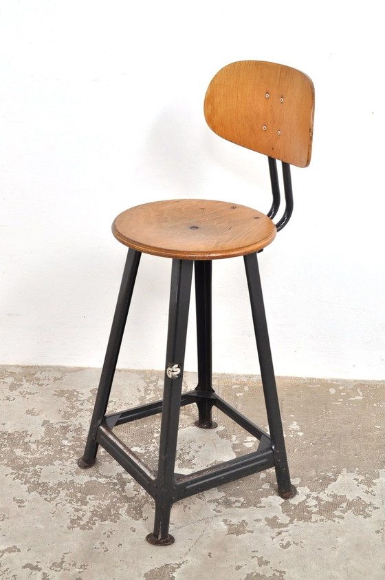 Image 1 of Vintage Barkruk In Bauhaus Stijl