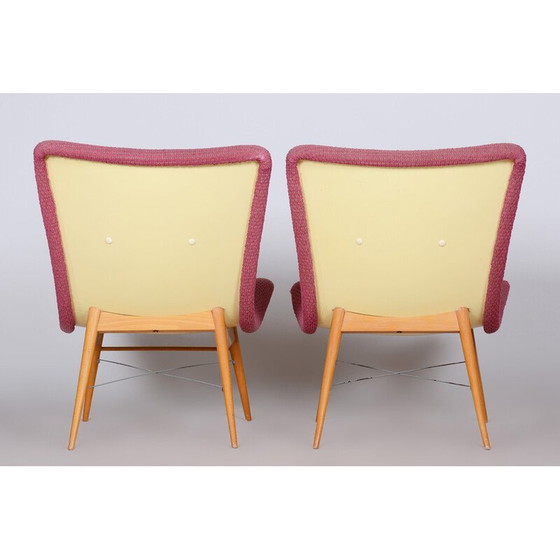 Image 1 of Paar Mid Century fauteuils van Miroslav Navratil, Tsjechië 1950