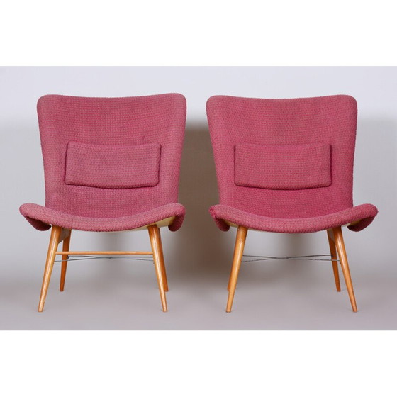 Image 1 of Paar Mid Century fauteuils van Miroslav Navratil, Tsjechië 1950