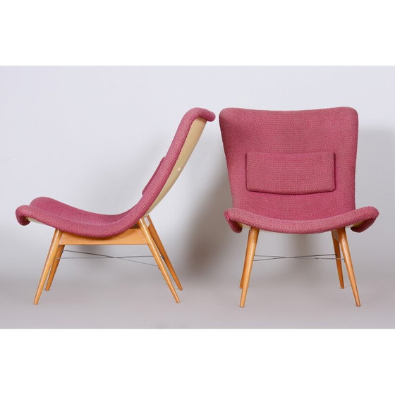Image 1 of Paar Mid Century fauteuils van Miroslav Navratil, Tsjechië 1950