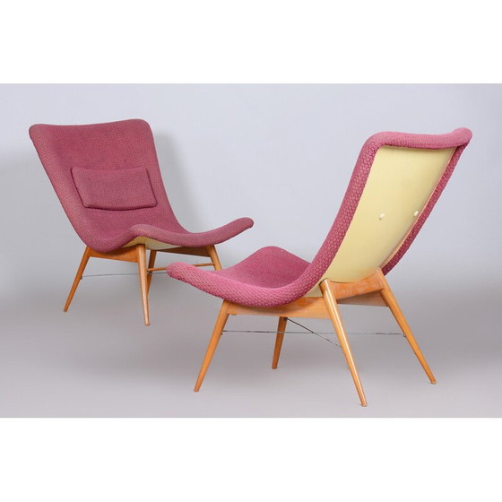 Image 1 of Paar Mid Century fauteuils van Miroslav Navratil, Tsjechië 1950