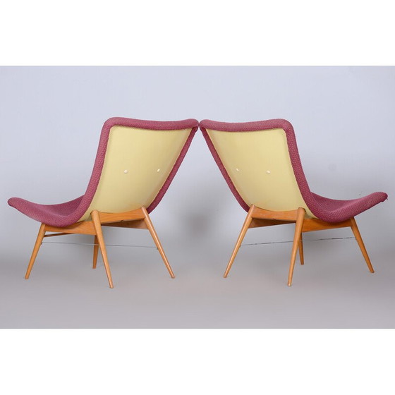 Image 1 of Paar Mid Century fauteuils van Miroslav Navratil, Tsjechië 1950