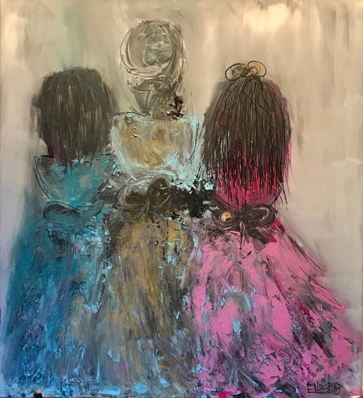 Ze BB Romantiek – schilderijen tekeningen, Canvas, Abstract
