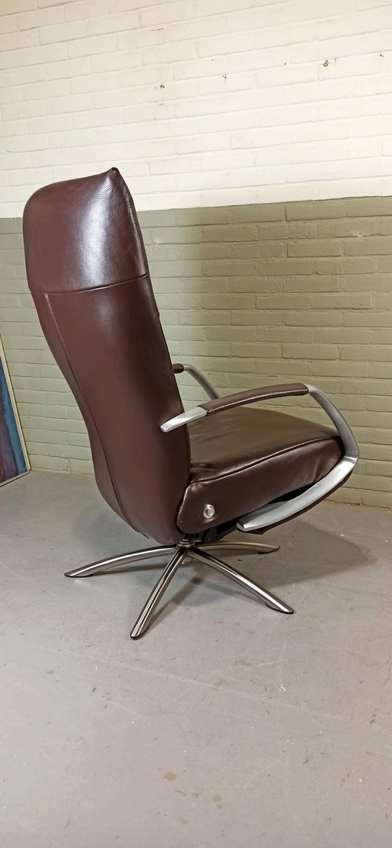 Image 1 of Leer Recliner Draaibare Fauteuil Fauteuil