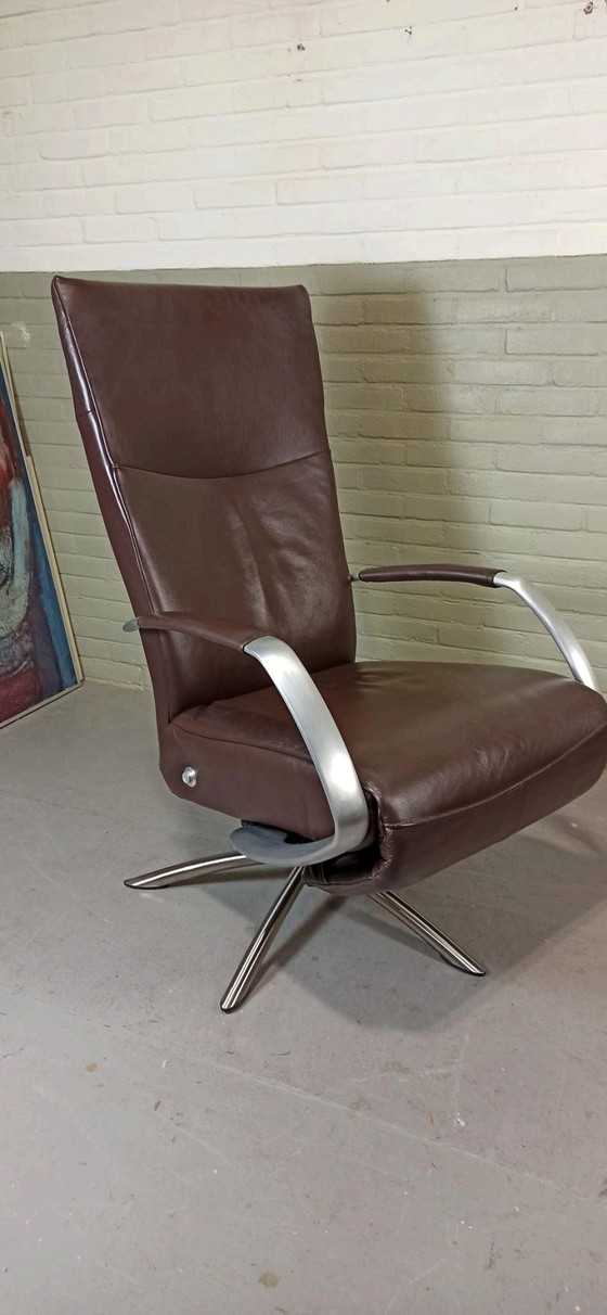 Image 1 of Leer Recliner Draaibare Fauteuil Fauteuil