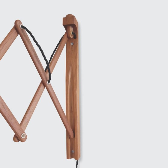 Image 1 of Vintage accordeon wandlamp van Erik Hansen voor Klint, Denemarken