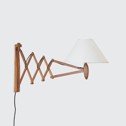 Vintage accordeon wandlamp van Erik Hansen voor Klint, Denemarken
